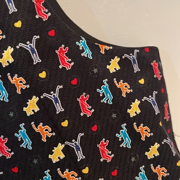 The Museum Company black silk Keith Haring vest size Medium - mint condition - Picture 3 of 8